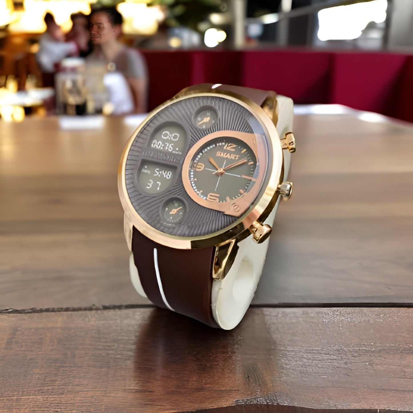 Time Worth Stylish Rubber Strap Watch