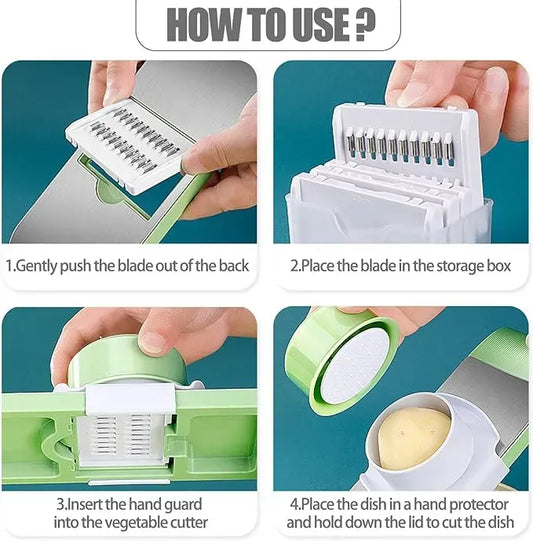 5-in-1 Stainless Steel Vegetable Cutter