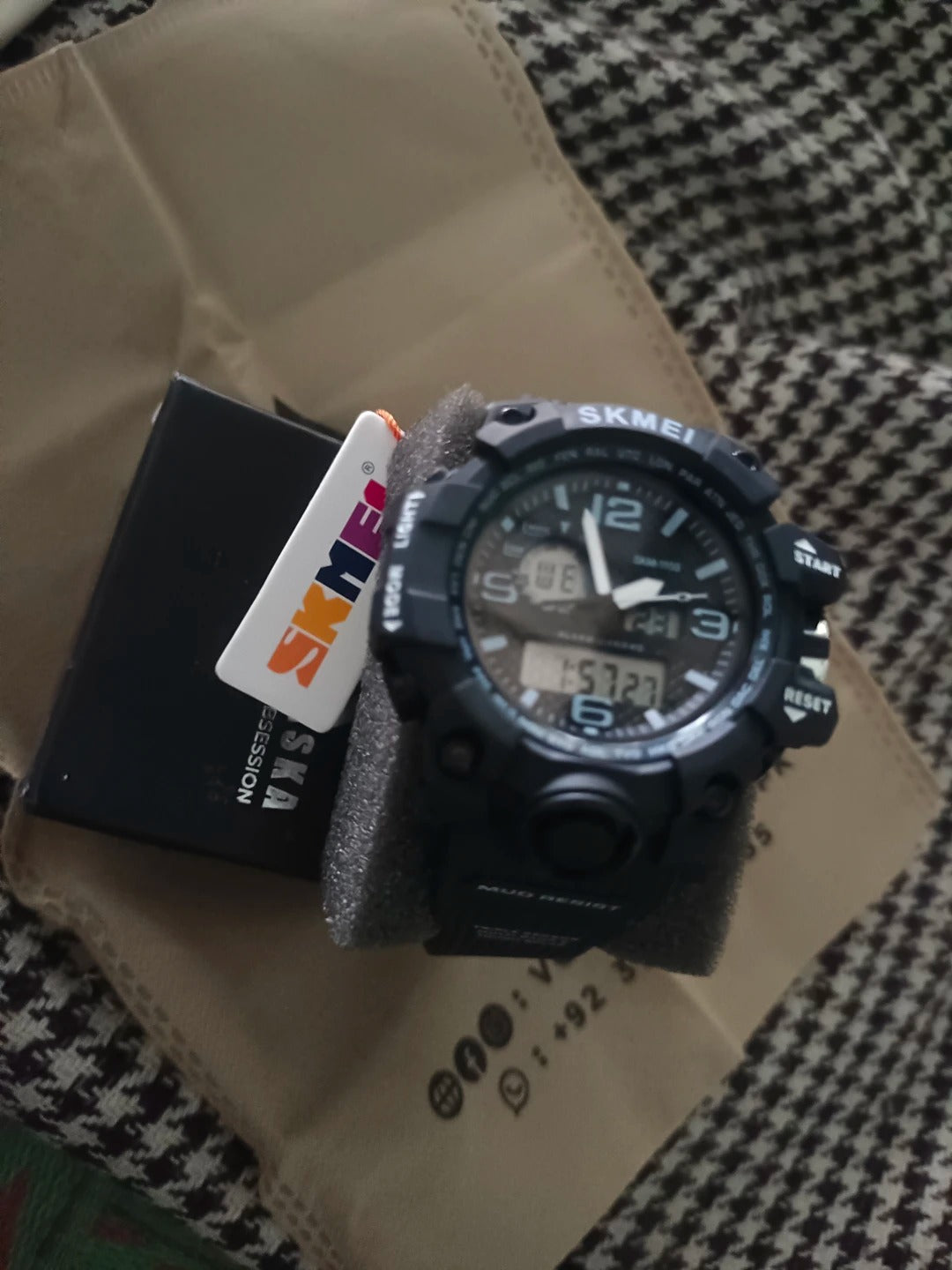 SKMEI 1389 Dual Time (Analog & Digital) Chain Watch For Men