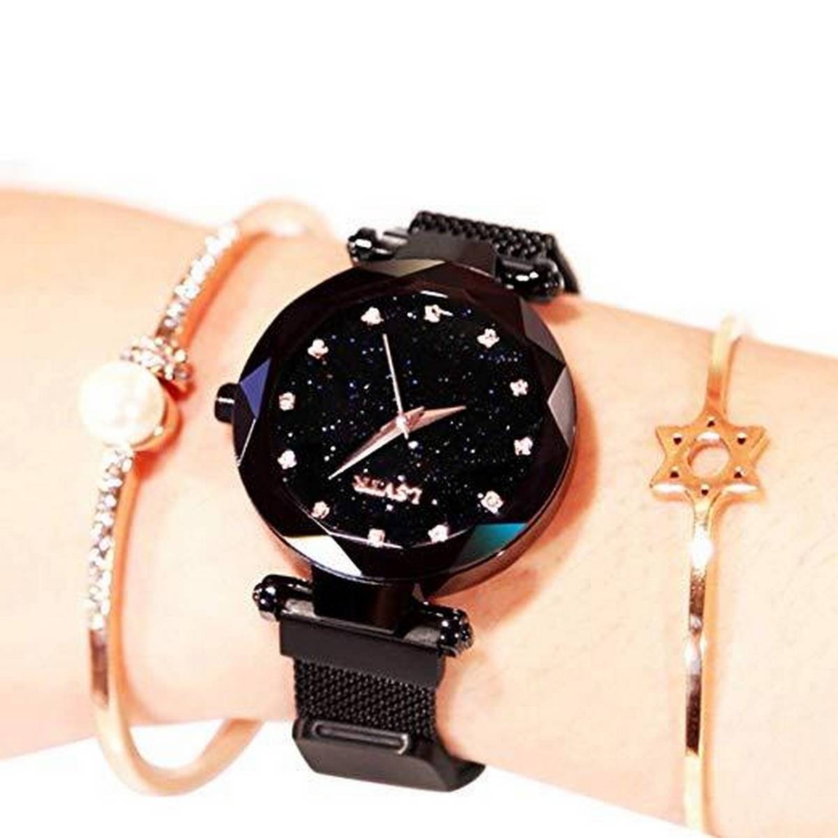 Graceful Glimmer Magnetic Wrist Watch