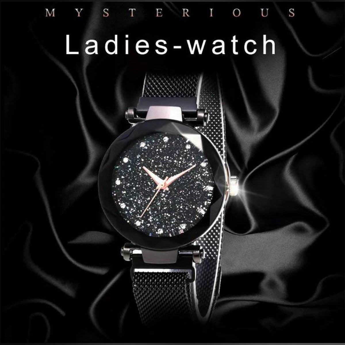 Graceful Glimmer Magnetic Wrist Watch