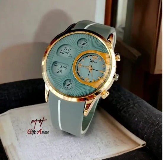 Time Worth Stylish Rubber Strap Watch