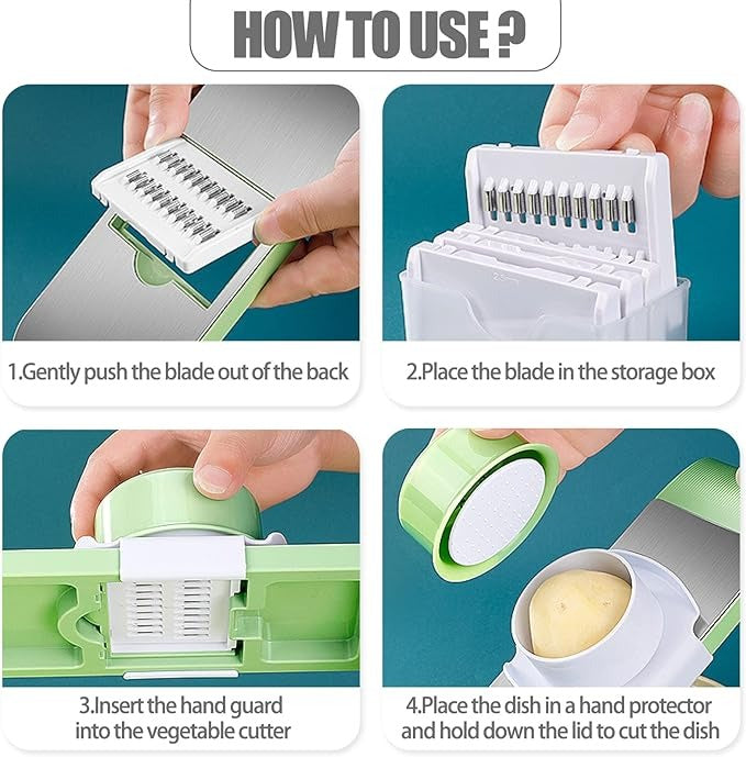 5-in-1 Stainless Steel Vegetable Cutter